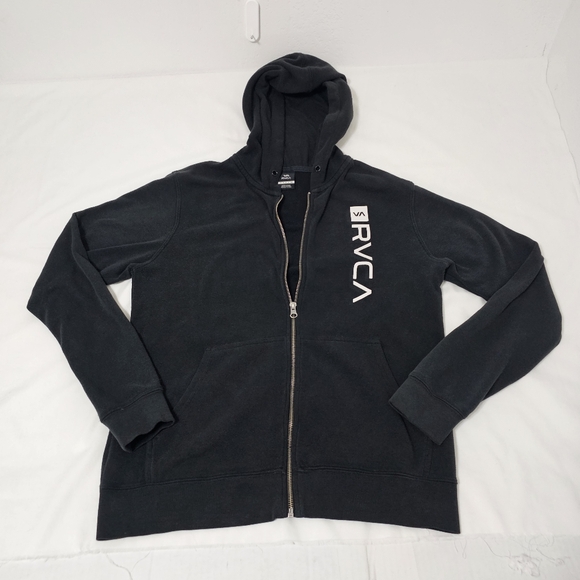 RVCA Other - RVCA The Balance of Oppisites Charcoal Zip-Up Hoodie Men's Small